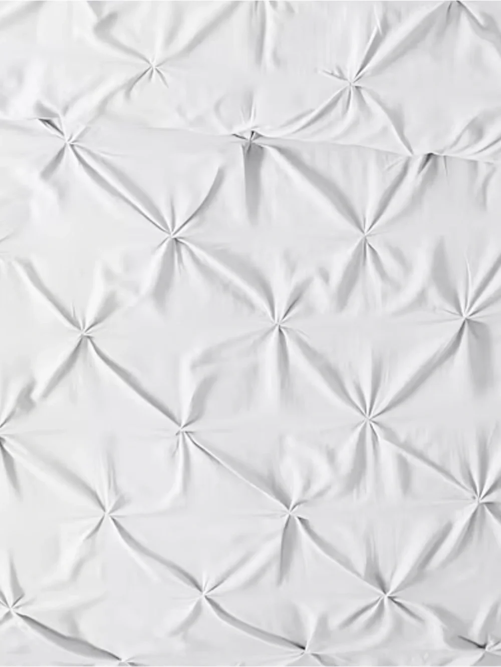 New JCPenney Casual Comfort White King/Cal King Pinch Pleat Duvet Set